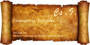 Csengery István névjegykártya