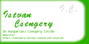 istvan csengery business card